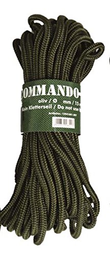 Mil-Tech Unisex – Erwachsene Commando-Seil-15941001-007 Commando-Seil, Oliv, Einheitsgröße von Mil-Tec