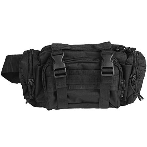 Mil-Tec Unisex – Erwachsene MOD.System Hüfttaschen, Schwarz, 30x12x14cm von Mil-Tec