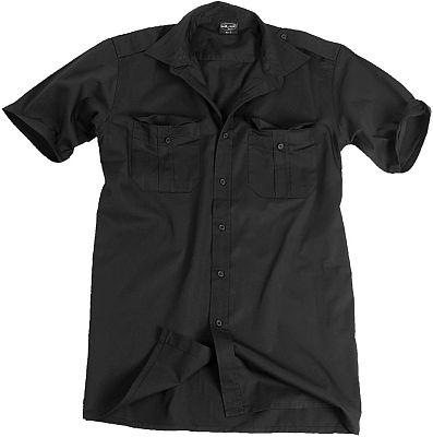 Mil-Tec Dienst, Hemd kurzarm - Schwarz - M von Mil-Tec