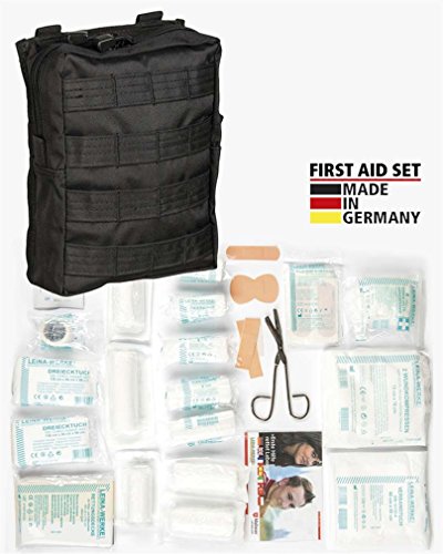 Mil-Tec Unisex – Erwachsene Leina PRO.43 Erste-Hilfe-Paket, Schwarz, Einheitsgröße von Mil-Tec