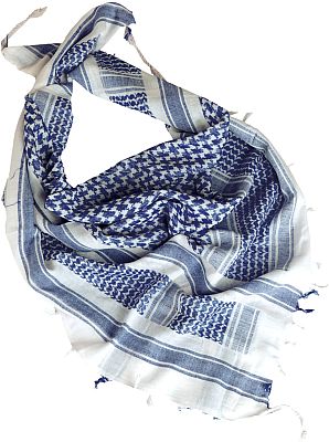 Mil-Tec Shemagh, Halstuch - Weiß/Blau von Mil-Tec