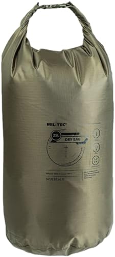 Mil-Tec Unisex – Erwachsene Beutel-13878201 Trockener Beutel, Oliv, 25L EU von Mil-Tec