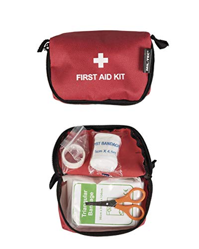 Mil-Tec Unisex – Erwachsene Erste-Hilfe-Paket-16026000 Erste-Hilfe-Paket, Rot, Einheitsgröße von Mil-Tec