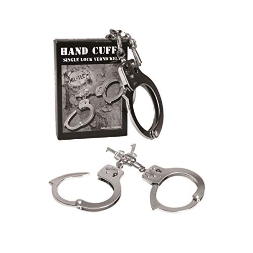 Mil-Tec Unisex – Erwachsene Single Lock Hand Cuffs, Silber, Einheitsgröße von Mil-Tec