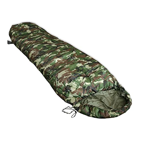 Mil-Tec Herren Commando Schlafsack, Woodland, 225 x 76 x 55 cm von Mil-Tec