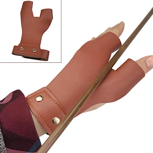 Bogenschießen Handschuhe Link Hand 2 Finger Schutz Anlage Fingerschutz für Jagd von Milaem