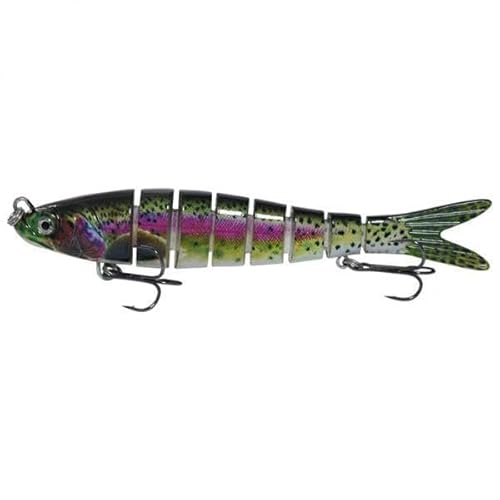 Milageto 5X 1PC Jointed Fishing Freshwater Saltwater Appearance Animated Artificial Swimming Hight Quality 3D Multi Crankbait for Bass Muskie von Milageto