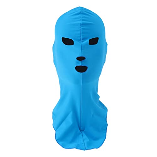 Milageto Schwimmbadmaske Kopfhaubenkappe Facekini Gesicht Bikini Mask, Blau von Milageto