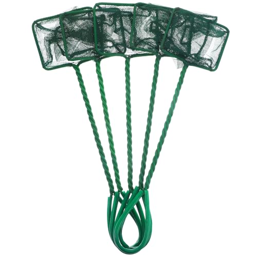 MILISTEN Aquarium-Fischnetz – Landungsfischernetz 5 Stück Edelstahl Anglerwerkzeug 7 6 cm Durchsichtiges Netz Fliegenfischen Ausrüstung für Aquarien Betta-Fische von Milisten