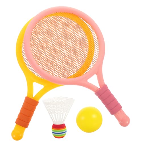 Milisten 1 Satz Kinder badmintonschläger bewegungsspielzeug draußen Tennistasche für Kinder Tennisschläger Kunststoff Spielzeuge Kinderspielzeug Badmintonschläger für Kinder doppelt Abs von Milisten