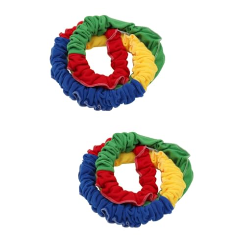 Milisten 2 Stück Outdoor Elastisches Stretchband für Robustes Reißfestes Übungsseil Leuchtenden Farben für Kindergarten Schule Teamaktivitäten und Outdoor Spielgeräte von Milisten