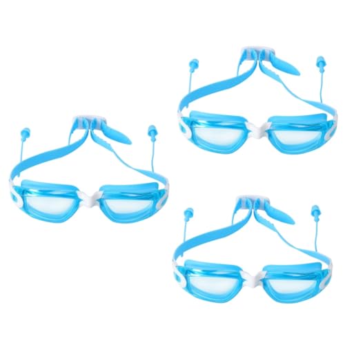 Milisten 3 Stk Kinderschwimmbrille mit Ohrstöpsel taucherbrille für kinder taucherbrillen für kinder Jungen Mädchen Schwimmbrille UV-Brille Gläser Schwimmbrille für Kinder Lipgloss von Milisten
