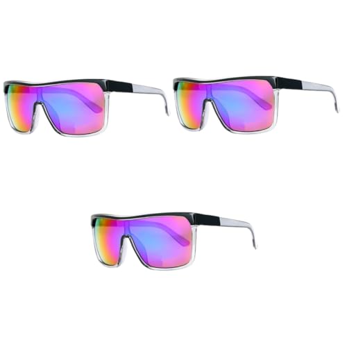 Milisten 3 Stück Fahrradbrille Outdoor Sportbrille Erwachsene Brille UV Schutz Sonnenbrille Sportler Sonnenbrille von Milisten