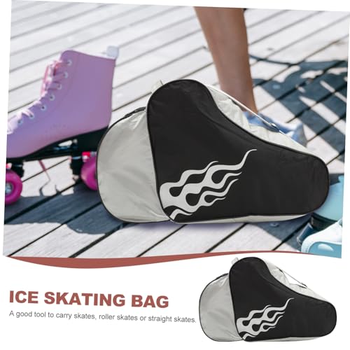 Milisten Dreieckiger Rollschuhe Rucksack Skate Bag mit Verstellbarem Gepolstertem Schultergurt und Robustem Tragegriff Strapazierfähiges Material Modisches Design für Inline Eislaufschuhe von Milisten