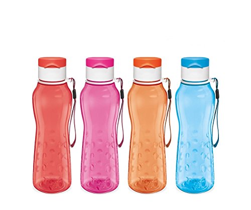 Milton Homery Auslaufsichere Sportwasserflasche für Kinder Wiederverwendbare 25-oz-Packung à 4 Stück Blau, rot, pink, orange von MILTON