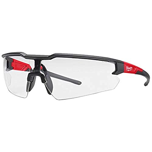 Milwauk Schutzbrille, transparent, 4932471881, Rot, 0 Brillen, Glas, One Size von Milwaukee