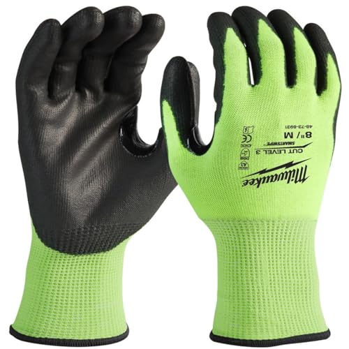 Milwauke HI-VIS SCHNITTSCHUTZHANDSCHUHE KLASSE 3 Größe 8/M-11/XXL (8/M) von Milwaukee