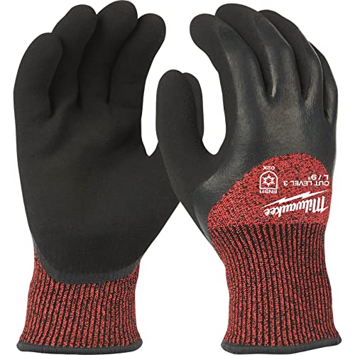 Milwaukee winterfeste Handschuhe Gröe L Stufe 3-4932471348, Rot Schwarz von Milwaukee