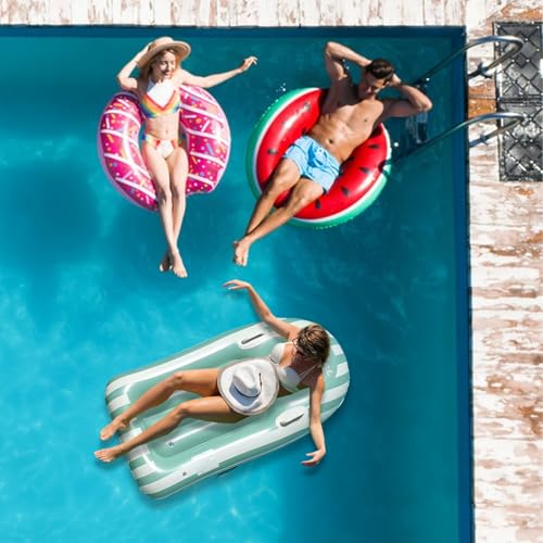 Mimoqk Aufblasbare Körperboard - Tragbares Schwimmbrett Mit Griffen,Für Pool, Meer, See, Sommer, Training, Spiel, Rides & Surfing von Mimoqk