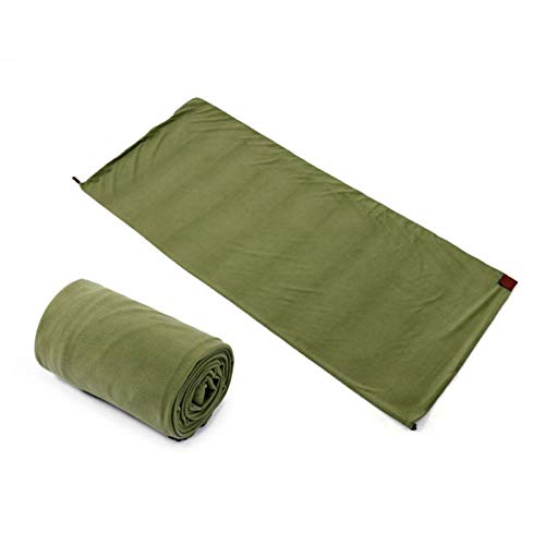 Tragbare Schlafsack, Fleece Liner Zelt Bett bis zu 15C, Komprimierbaren und Leichten Schlafsack, für Rucksacktouren, Camping, Leichten Schlafsack im Freien (80x180cm) von Minan