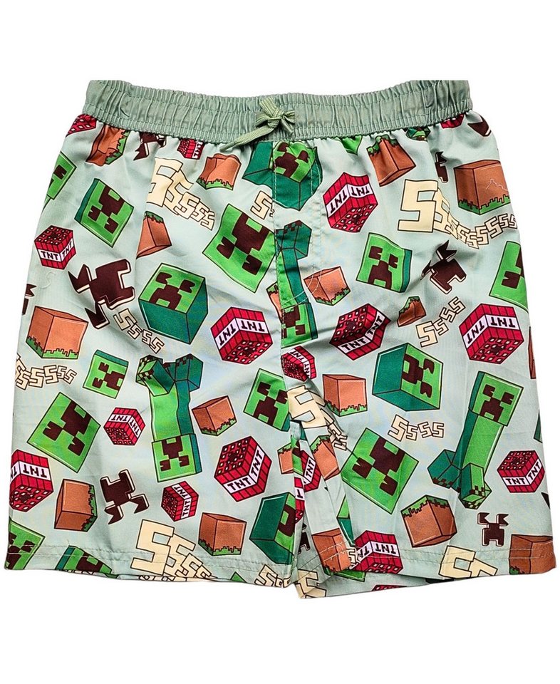 Minecraft Badeshorts Creeper Schwimmhose - Jungen Bademode Gr. 116 - 140 cm von Minecraft