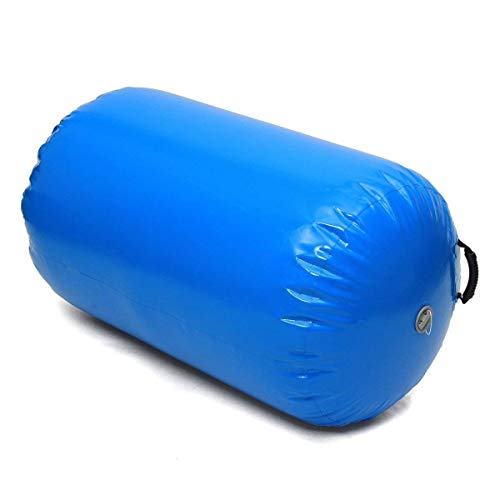 Minetom Air Roll 100cm Aufblasbare Luft Rollen Yoga Roll Gym Air Barrel Übung Spalte (2-Blau, 100 * 75) von Minetom