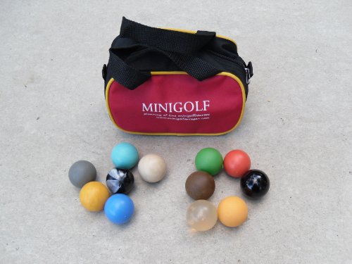 12 Minigolfbälle mit Kleiner Balltasche von Minigolfanlage Würzburg