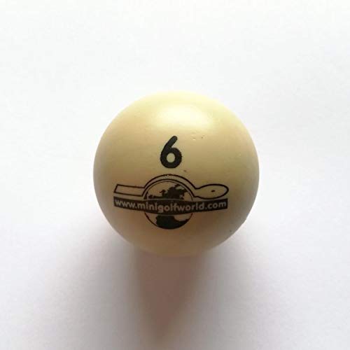 Minigolfball Nr. 6, Spezialball für Hobbyspieler von Minigolfanlage Würzburg