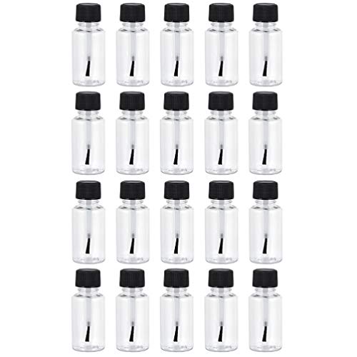 Minkissy Leere Nagellack Flaschen 20Pcs 20Ml Transparent Nagellack Fläschchen Container Nagellack Dispenser Flaschen für Nail Art Probe von minkissy
