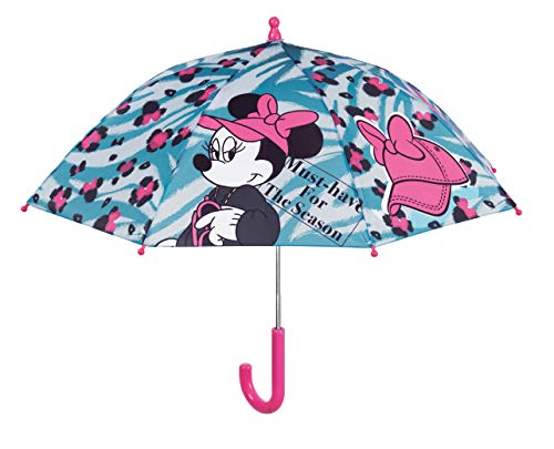 Disney mädchen Regenschirm, 42 cm, manuell Safety Open Minnie Camping und Wandern, Mehrfarbig (Mehrfarbig), Einheitsgröße von Disney