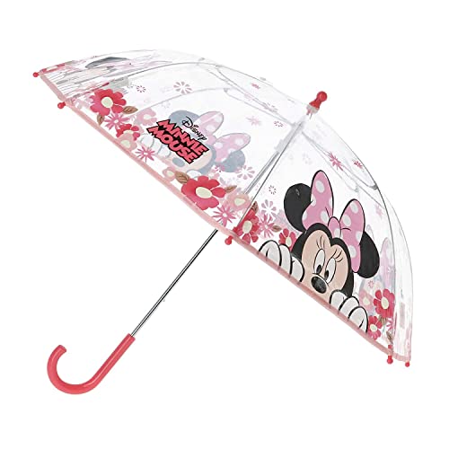 Minnie Mouse Transparenter Handschirm, 42 cm, Pink & Transparent, 0 von Minnie