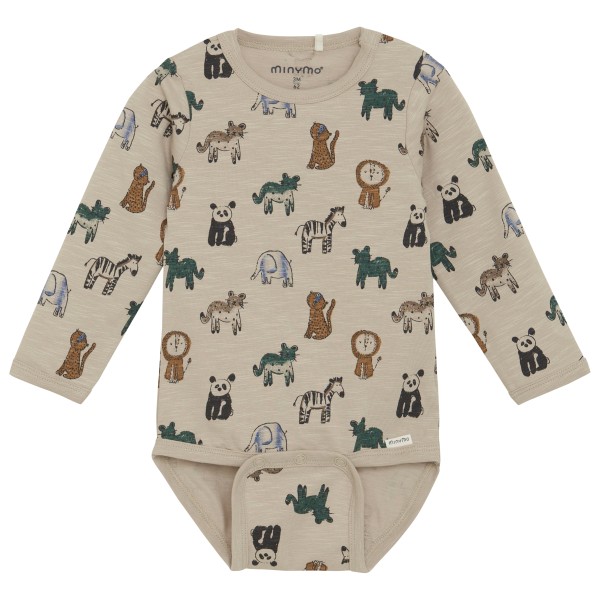 Minymo - Kid's Body L/S AOP - Alltagsunterwäsche Gr 68 beige von Minymo