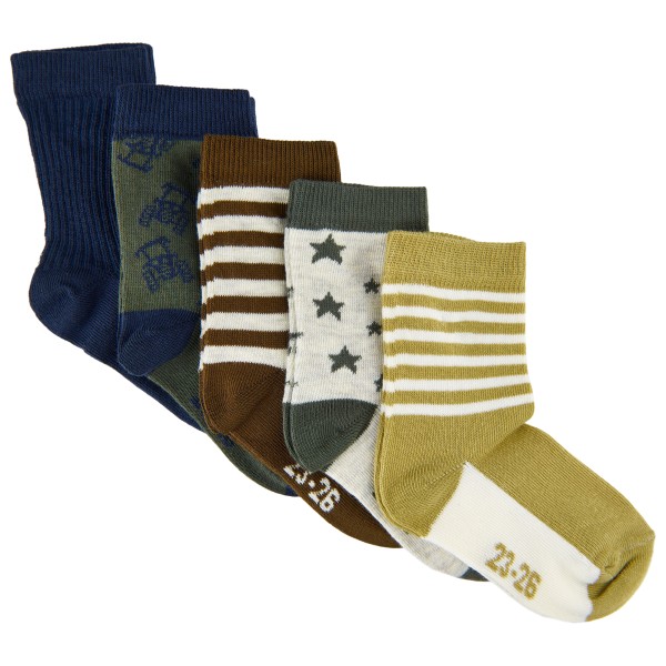 Minymo - Kid's Sock with Pattern 5-Pack - Multifunktionssocken Gr 19-22 bunt von Minymo
