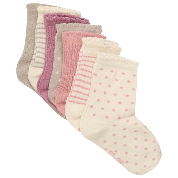 Minymo - Kid's Socks with Pattern 7-Pack - Multifunktionssocken Gr 31-34 beige von Minymo