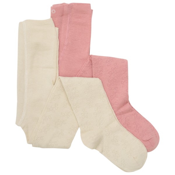 Minymo - Kid's Stockings with Pattern No. 124061 2-Pack - Strumpfhose Gr 116/122 beige von Minymo