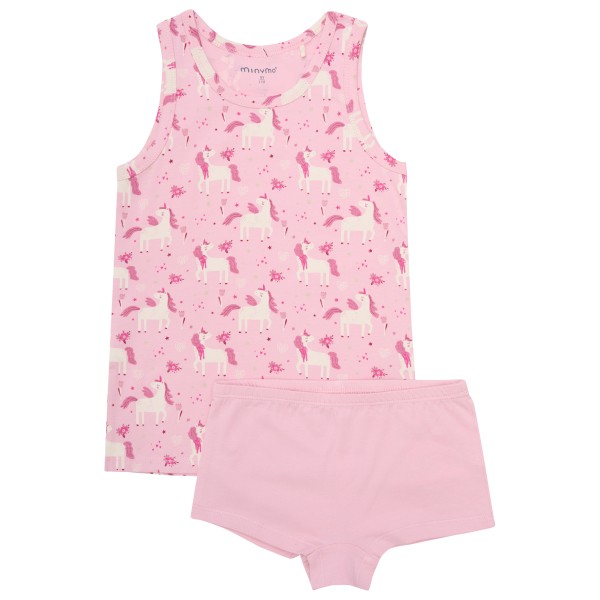 Minymo - Kid's Underwear Set AOP - Alltagsunterwäsche Gr 122 rosa von Minymo