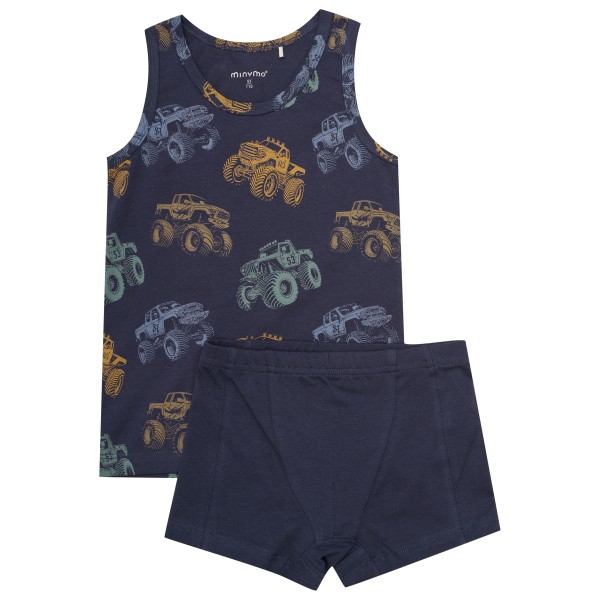 Minymo - Kid's Underwear Set AOP Boys - Alltagsunterwäsche Gr 92 blau von Minymo