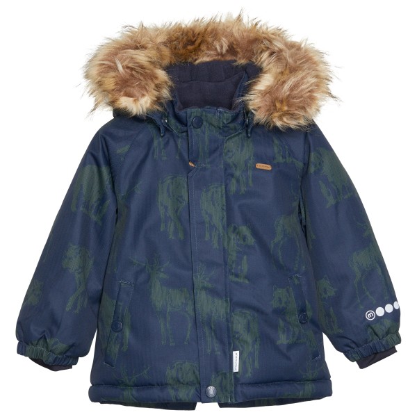 Minymo - Toddler's Snow Jacket AOP - Winterjacke Gr 92 blau von Minymo