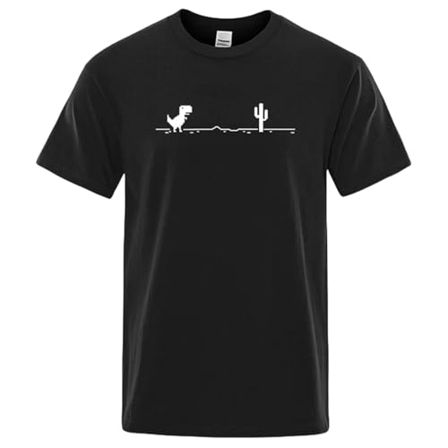 MiqiZWQ T-Shirts für Herren Herren-T-Shirts Bedruckte Tops Sommer-Baumwoll-T-Shirt Für Männer Lässig O-Neck-T-Shirts Basic Top-Schwarz-L von MiqiZWQ