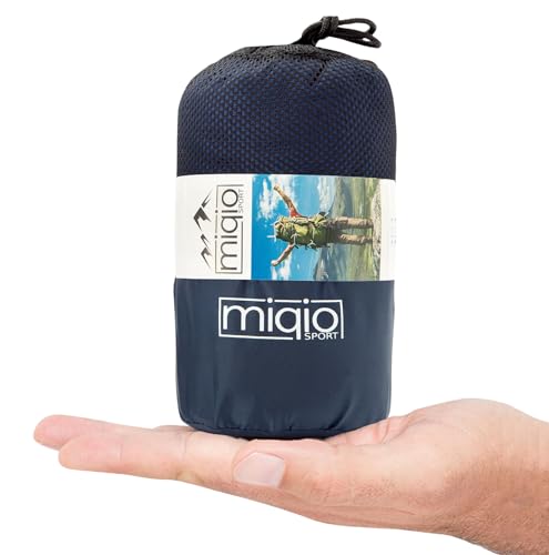 MIQIO® 2in1 Hüttenschlafsack Ultra leicht mit durchgängigem Reißverschluss (Links oder rechts): Dünner Komfort Reiseschlafsack und XL Reisedecke in Einem von Miqio