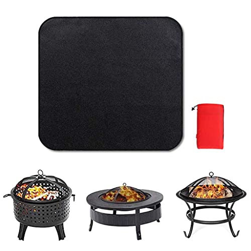 MisFox Camping Fireproof BBQ Grill Mat for Floor,Foldable Grill and Fire Pit High Temperature Mat, Splatter Protector Pad,Fireproof Underlay to Protect Your Patio, Lawn, Camping Site from Fire von MisFox