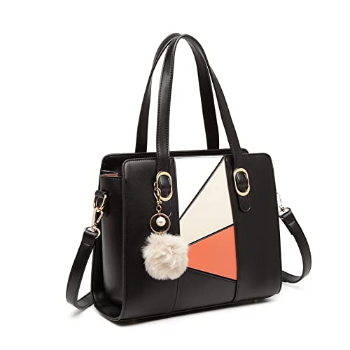 Miss Lulu Handtasche Damen Color Block Handtasche Damen Tasche Damen Handtasche Damen Mittelgroß von Miss Lulu