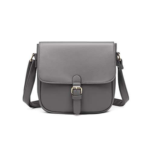 Miss Lulu Umhängetasche Damen Mittelgroß Handtasche Damen Crossbody Bag Damen aus PU Leder mit Abnehmbar Schultergurt von Miss Lulu