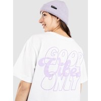 Miss Tee Good Vibings Wording T-Shirt white von Miss Tee