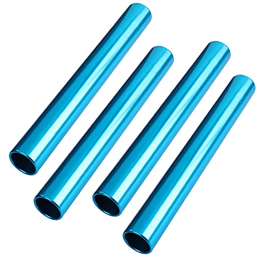 MissZM Leichtathletik-Relais-Stöcke aus Aluminium, für Renn-Team, korrosionsbeständig, hohe Festigkeit, glatte Oberfläche, geeignet für Outdoor-Sportarten, Praxis-Athleten (4 blau) von MissZM
