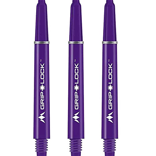 Mission Darts S1077 GripLock Durable Nylon Shafts | Tweenie Dart Stems | Purple von Mission Darts