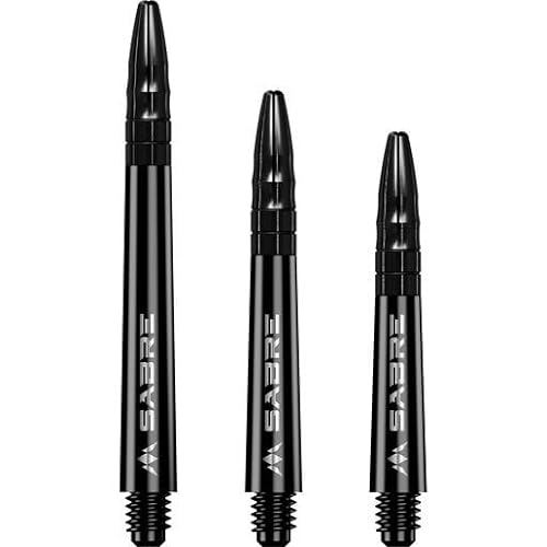 Mission Darts Sabre Shafts Durable Black Polycarbonate Stems Tweenie Plus, Black Top, 1 Set of 3 Shafts (S1687) von Mission Darts