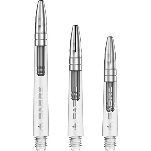 Mission Darts Sabre Shafts Durable Clear Polycarbonate Stems Tweenie Plus, Silver Top, 1 Set of 3 Shafts (S1690) von Mission Darts