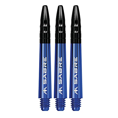 Mission Darts Sabre Shafts | Durable Polycarbonate Stems with Black Aluminium Top | 1 Set of 3 Shafts | Blue | Tweenie (S1543) von Mission Darts