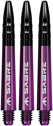 Mission Darts Sabre Shafts | Durable Polycarbonate Stems with Black Aluminium Top | 1 Set of 3 Shafts | Purple | Tweenie (S1552) von Mission Darts
